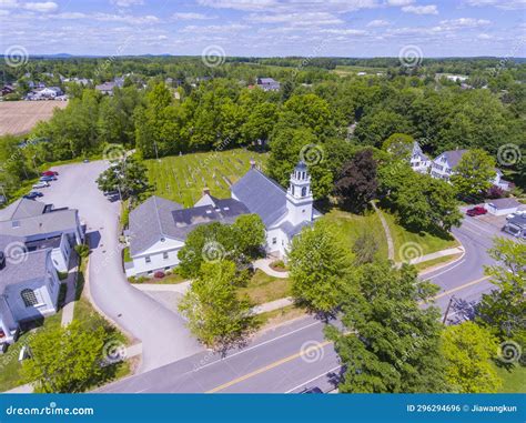Hollis Town Center Aerial View, NH, USA Stock Photo - Image of ...