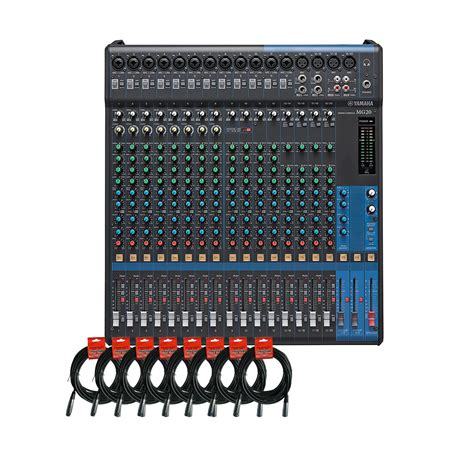 Yamaha MG20 20-channel Analog Mixer Bundle with 16 Microphone Preamps ...
