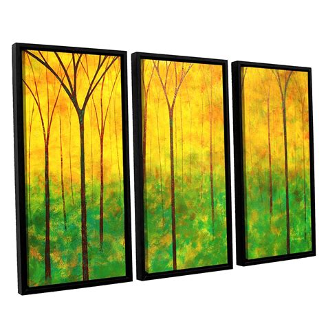 Artwall 3 Piece Herb Dickinson's Applachian Forest II Floater Framed ...