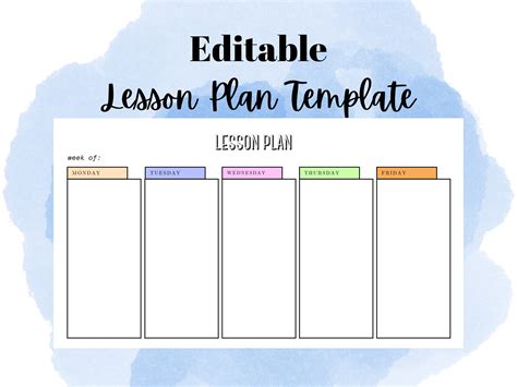 Teacher Lesson Plan Template, Weekly Lesson Plan, Teacher Organizer ...