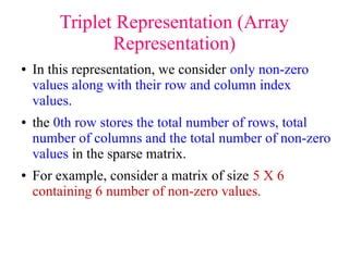 Image result for Sparse Matrix Data Structure