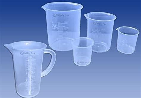 Buy Widely Pure Measuring jug 1000ml and Plastic Science Beakers Set ...