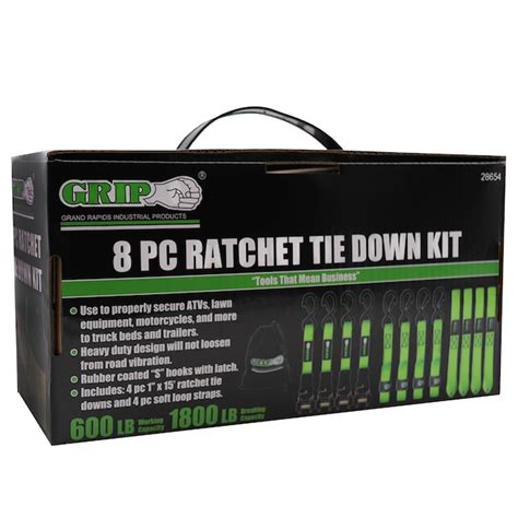 Grip-on Tools 15-in Polymer Polyester Strap Steel to steel 8 -Pack in ...