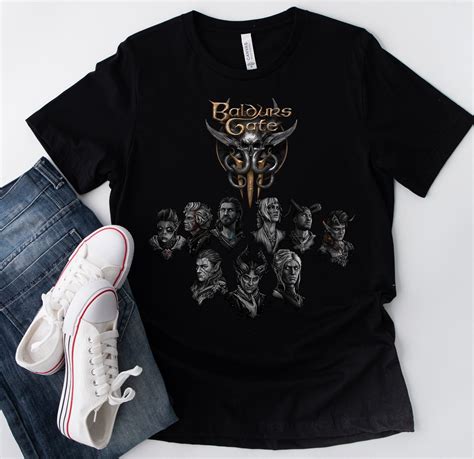 Baldurs Gate 3 Vintage Black Tshirt Baldurs Gate 3 Tee Roleplaying ...