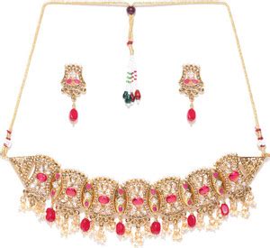 Priyaasi Brass Gold-plated Gold Jewellery Set Price in India - Buy ...