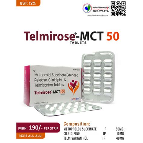 Telmirose-MCT 50 Tablets Human Biolife India Pvt. Ltd.