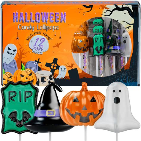 Halloween Lollipops 12pk- Halloween Candy For Halloween Party Favors ...