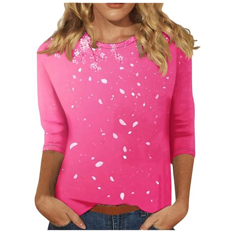3/4 Length Sleeve Womens Tops, Womens Tops Trendy 2025 Teen Spring Tops ...