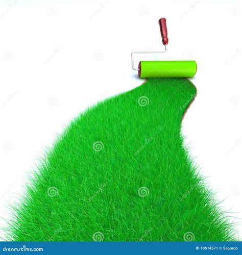 Green Grass Painting stock illustration. Illustration of country - 10514571