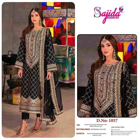 SAJIDA HIT DESIGN 1057 BY SAJIDA DESIGNER SUITS BEAUTIFUL PAKISTANI ...