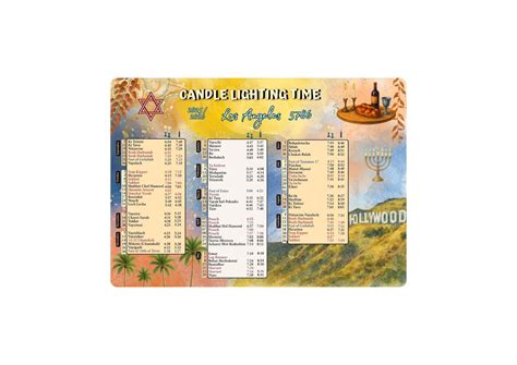Printable Jewish Calendar October 2026 With Candle Lighting Times ...