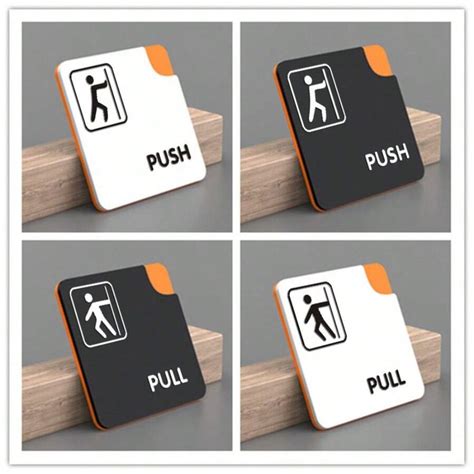 Acrylic Creative Glass Door Push Pull Sliding Door Sign Board, Sliding ...