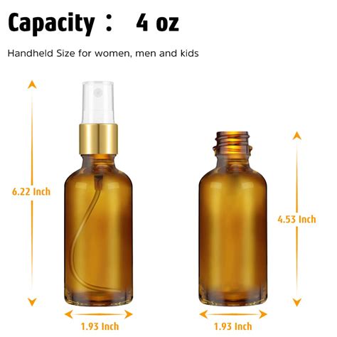 Buy Tecohouse Glass Spray Bottles for Essential Oils, 4 oz Small Empty ...