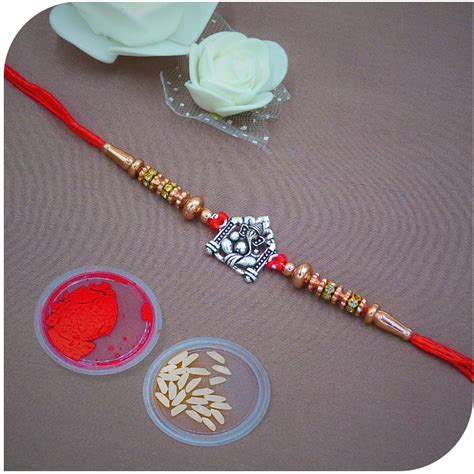 Buy quality Ganesha Oxo 925 Silver Rakhi in Rajkot