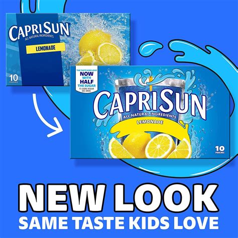 Capri Sun Lemonade Kids Juice Drink - 10 ct Box, 6 fl oz Pouches ...