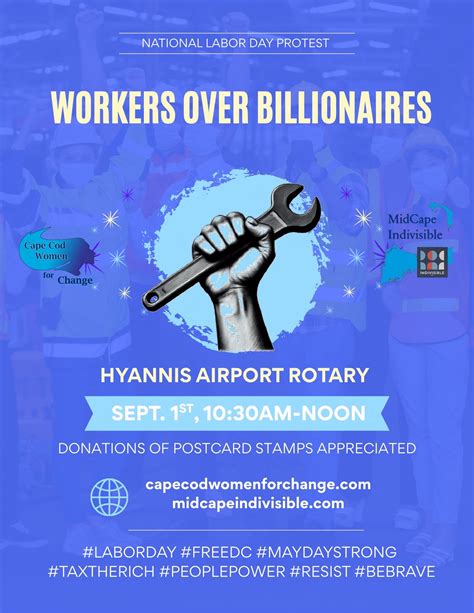 Protest: Labor Day- Workers Over Billionaires (& Free DC!) – Cape Cod ...