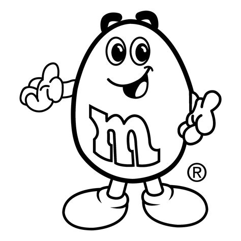 Printable Outline M&M Logo