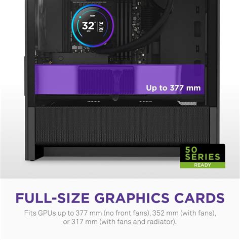 NZXT H3 FLOW (2025) MICRO-ATX MID-TOWER GAMING CABINET - BLACK (CC-H31 ...