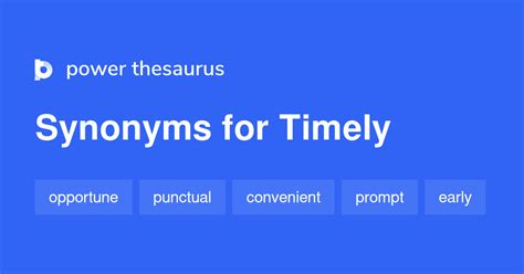 TIMELY Synonyms: 1 815 Similar Words & Phrases