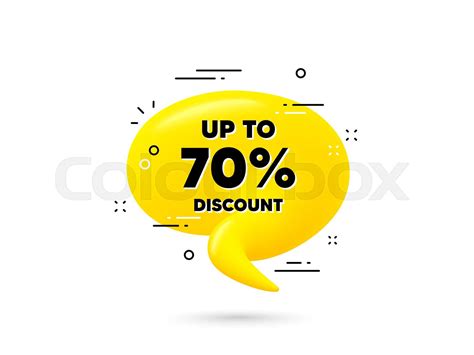 Up to 70 percent Discount. Sale offer price sign. Vector | Stock vector ...
