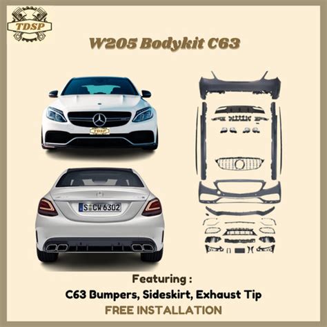 Jual Bodykit Mercedes Benz W205 C63 For C200 C250 C300 C43 Body Kit ...