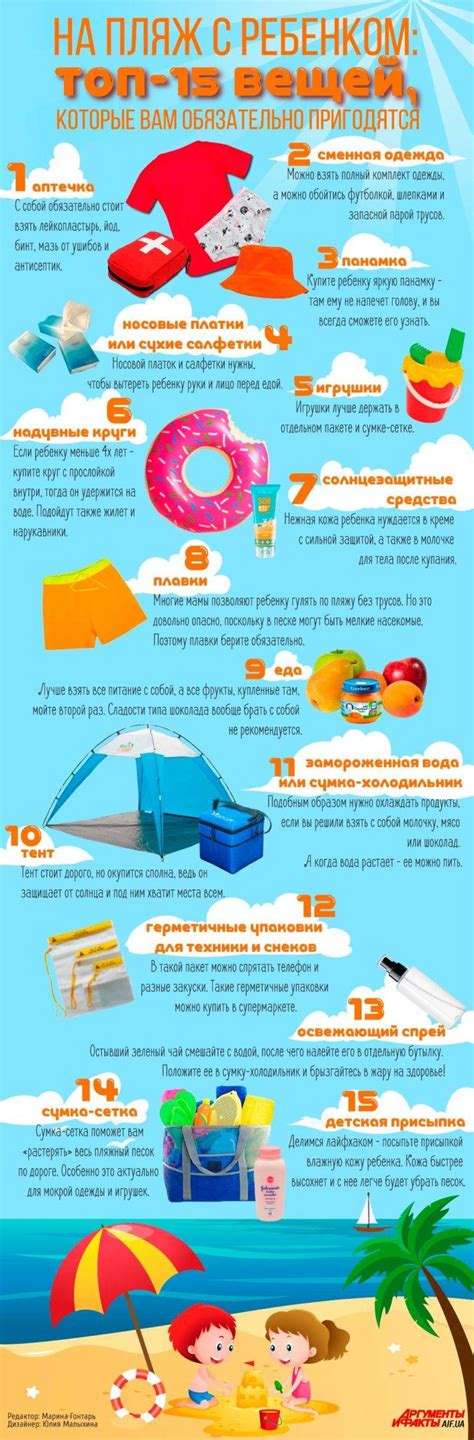Что брать с собой на море с детьми: подробный список вещей для ...