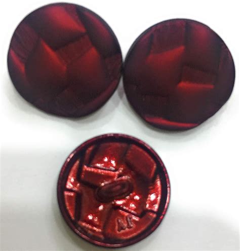 TR BUTTON Metal Waist Coat Jacket Buttons (Maroon, 18 mm) Set of 20 ...
