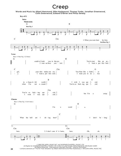 Creep Radiohead Chords