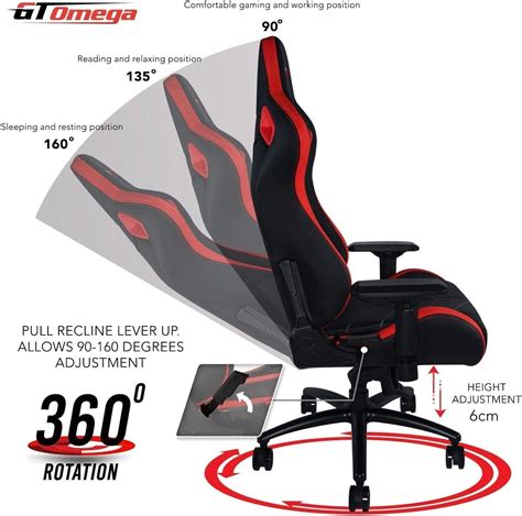 Buy GT OMEGA SPORT Racing Gaming Chair with Lumbar Support - Ergonomic ...