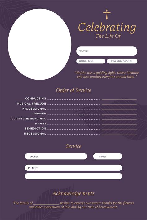 Image result for Memorial Service Programs