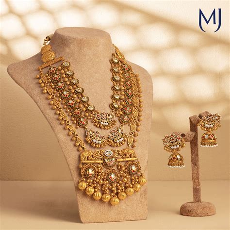 Buy Antique Necklace Set for Bridal Online India - Manubhai Jewellers
