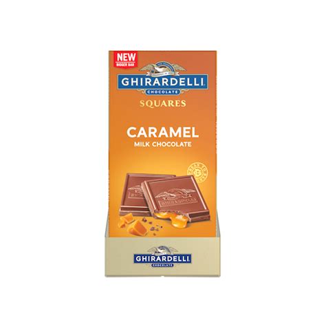 Ghirardelli Caramel Milk Chocolate Squares Bar, 4.8 Ounces, 10 Per Case