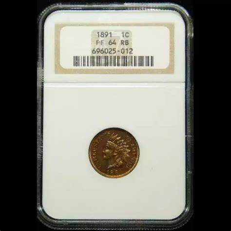 1891 Small Cents Indian Head NGC PF-64 RB - Copper State Coin and Bullion