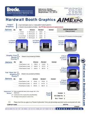 Fillable Online Hardwall Booth Graphics Fax Email Print - pdfFiller