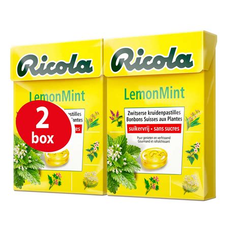 Ricola | Snoepjes | Lemon mint | 2 x 50 gr | Delhaize