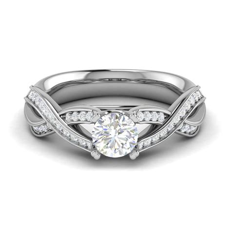 1-Carat Solitaire Diamond Twisted Shank Platinum Ring JL PT RP RD 148 ...