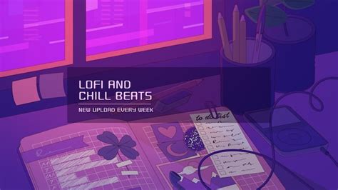 Aesthetic lo-fi music youtube channel art | Free Vector