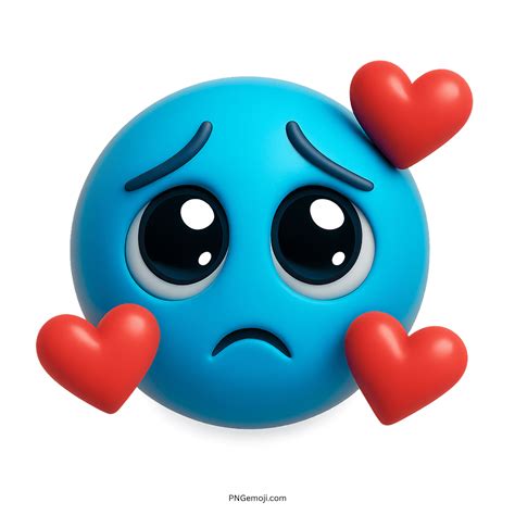 Love Sad Emoji PNG, ClipArt, Vector, Transparent 3D Images FREE ...