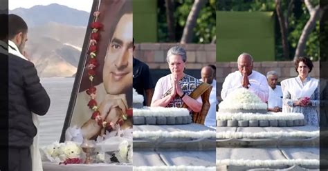 ராஜீவ்காந்தி பிறந்தநாள்!! ராகுல்காந்தி மிஸ்ஸிங்!! நினைவிடத்தில் ...