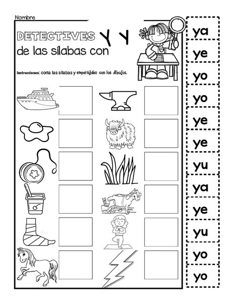 actividad ya ye yi yo yu | Actividades de letras, Actividades de ...