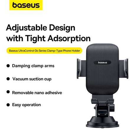 Baseus Ultra Control Go Series Clamp-Type Phone Holder(Suction Cup Ver ...
