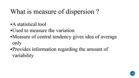 Measure of dispersion | PPT