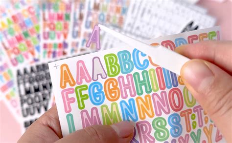 Amazon.com: 9360 PCS Small Letter Stickers 60 Sheets Alphabet Stickers ...