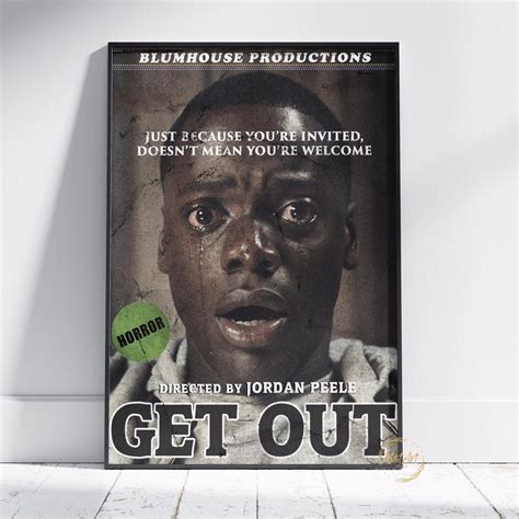 Get Out Poster Daniel Kaluuya Wall Art Rolled Canvas Print High Quality ...