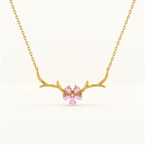 Buy Cherry Flower Necklace | Gold Plated Jewelry – PALMONAS