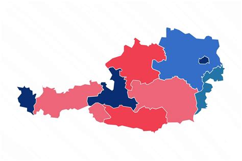 multicolor mapa de Austria con provincias 25841923 Vector en Vecteezy