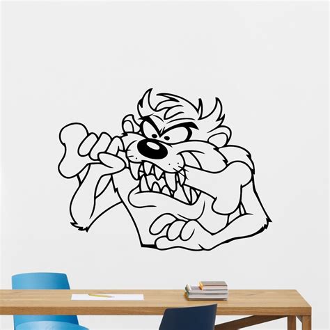 Amazon.com: Taz Wall Decal Tasmanian Devil Decal Cartoons Vinyl Sticker ...