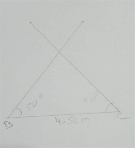 Construct triangle ABC in which BC - 45 cm dt - 2C - 30 deg What kind ...