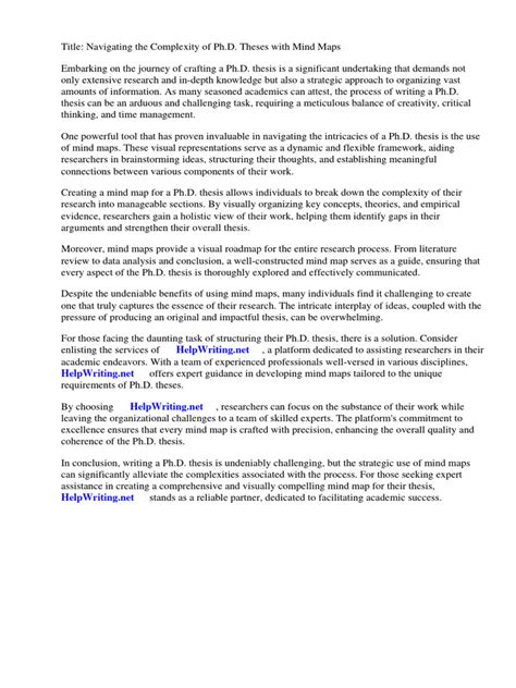 Dissertation Mind Map 的图像结果