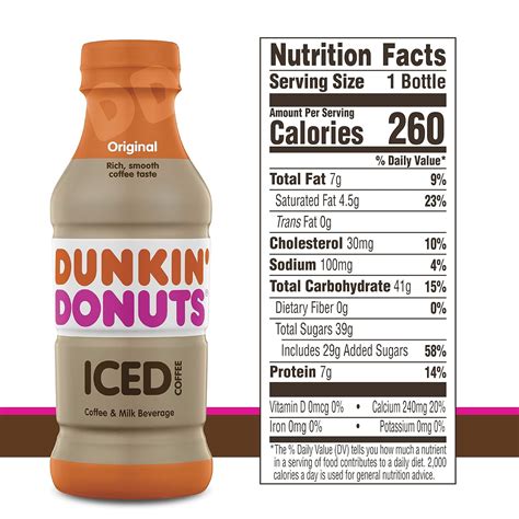 Dunkin Donuts Iced Coffee Nutritional Value | Besto Blog